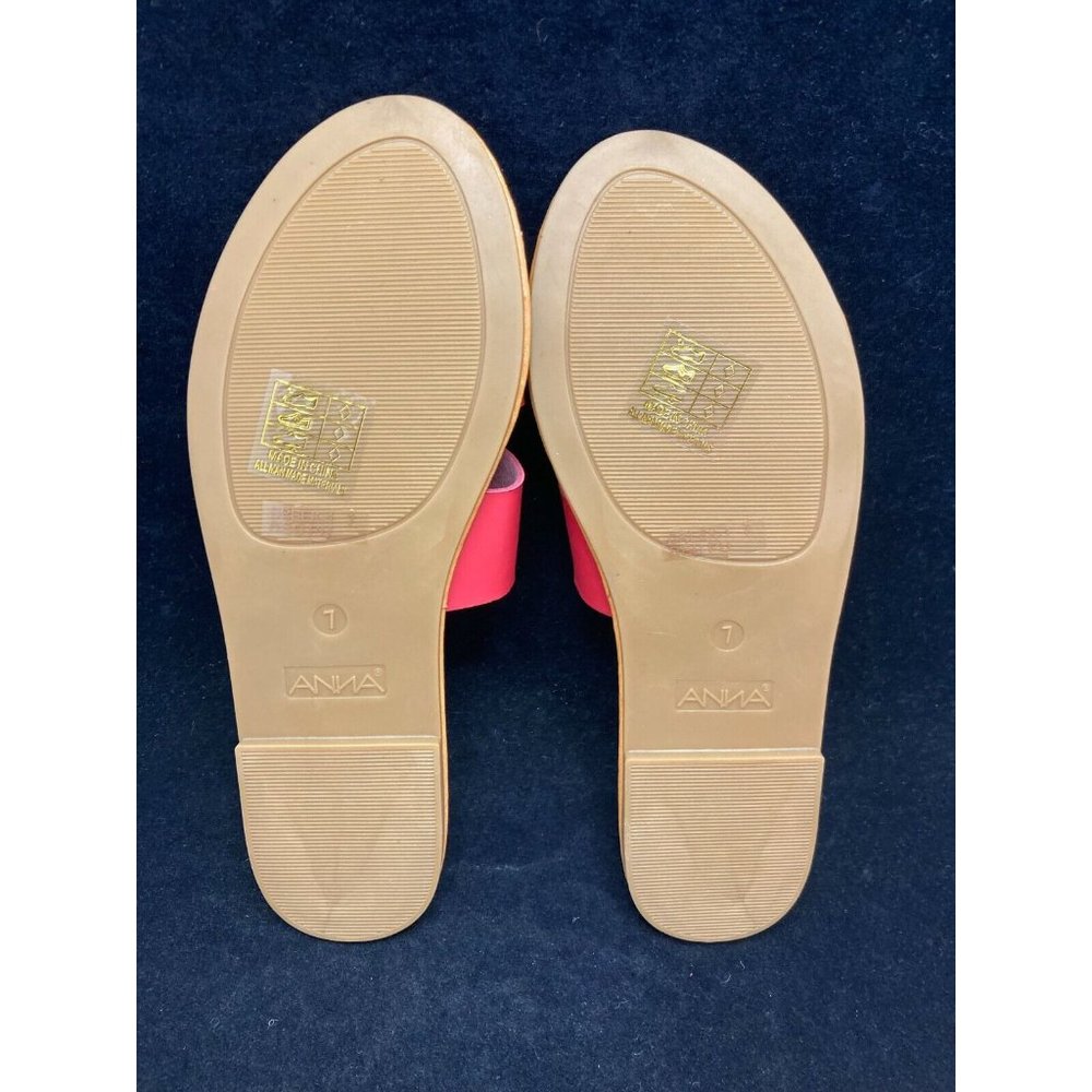 ANNA CUT OUT SLIDE RED SANDALS - SIZE 7- NEW IN BOX! - Picture 4 of 4